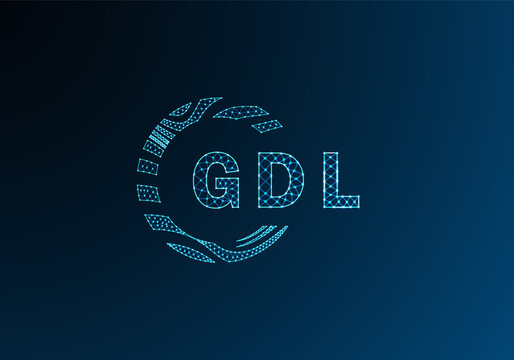 GDL low poly letter logo vector design. GDL lower poly logo design. GDL unique low poly logo design.