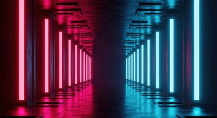 Fototapeta premium Vibrant canada day neon lights a futuristic celebration of canadian pride and national day