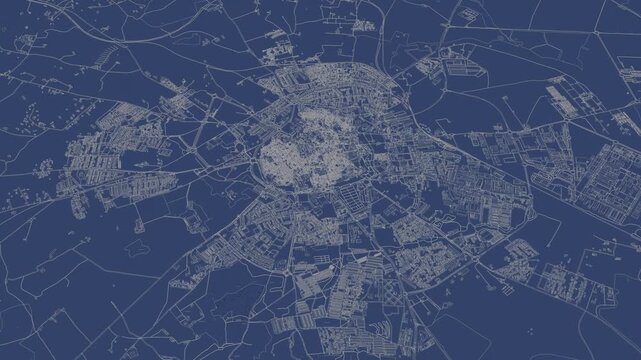 3D looped animation of city - Evora Portugal