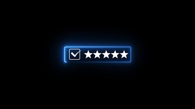 Customer or User give rating to service experiences review satisfaction feedback survey on online application, Customer can evaluate quality of service leading to reputation ranking of business. 4k..