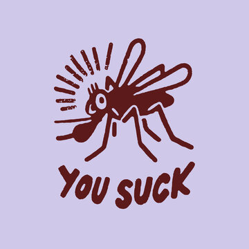 Vintage engraved illustration featuring a humorous bug quote perfect for t-shirt designs and prints