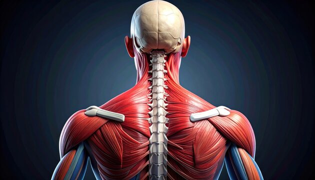 Human Back Anatomy.