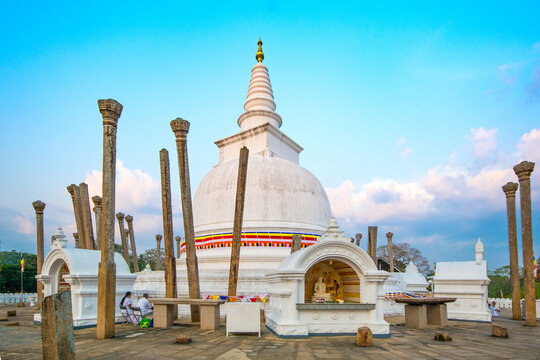 Thuparamaya dagoba (stupa), Anuradhapura, Sri Lanka. First dagaba built in Sri Lanka 