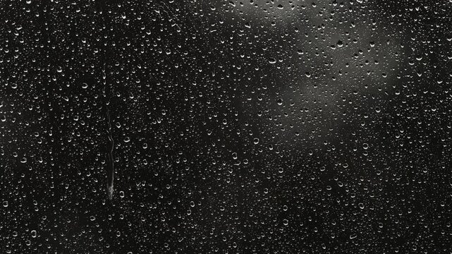 rain drops on black background