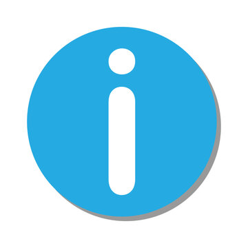 Information icon on white background. information sign. flat style. Vector Illustration . EPS 10 .