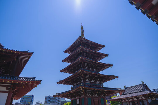 四天王寺、約1400年もの歴史を有する大阪を代表する由緒正しい寺院、大阪、日本