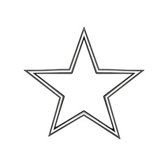 Obraz premium Professional Isolated Outline Star Icon on White Background for Graphic Design Projects