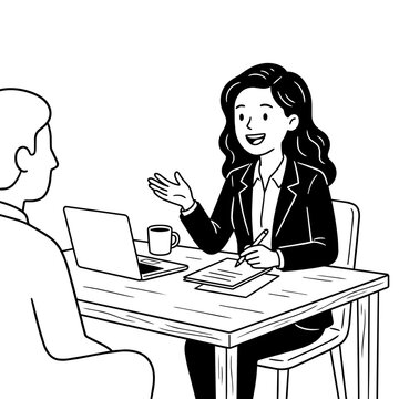 33-1_笑顔で話すスーツ姿の女性