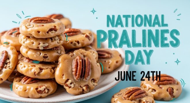 National Pralines Day Celebration with Delicious Pecan Cookies on June 24th