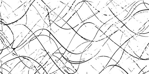 Obraz premium Black grunge scribbles on white background vector illustration for creative design projects and artistic textures