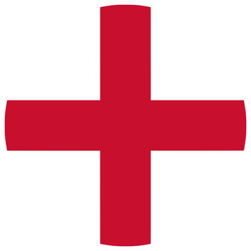 England Flag in Circle Shape