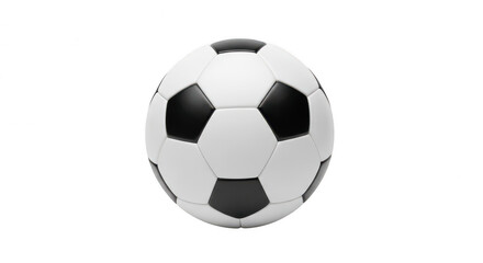 Naklejka premium A black and white soccer ball floating against a white background isolated on transparent background,png,PNG,Png