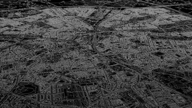 3D looped animation of city - Apeldoorn Netherlands