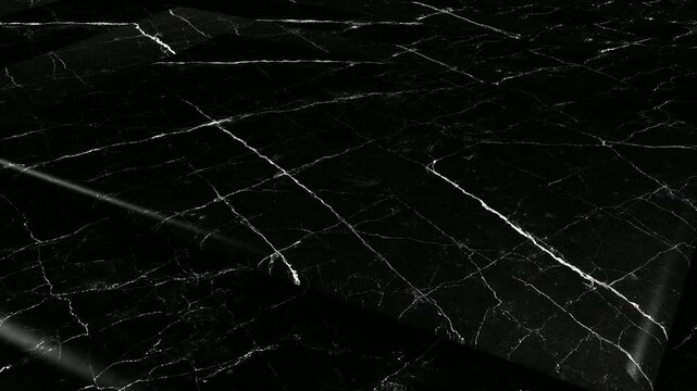 Nero Marquina Marble Tiles with Unique Rotation and Looped Background for Elegant Obsidian Black Stone and Elite Luxury Design with Minimalist Backdrops