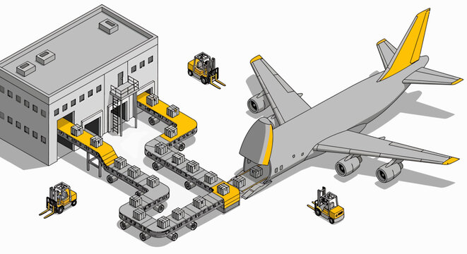 Airplane boarding passengers on jetway connected.