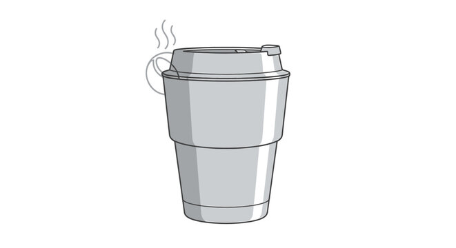 Disposable Coffee Cup with Lid.