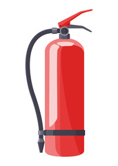 Obraz premium Fire extinguisher tank flat isolated cartoon illustration on white background