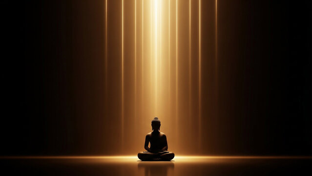 silhouette of buddha