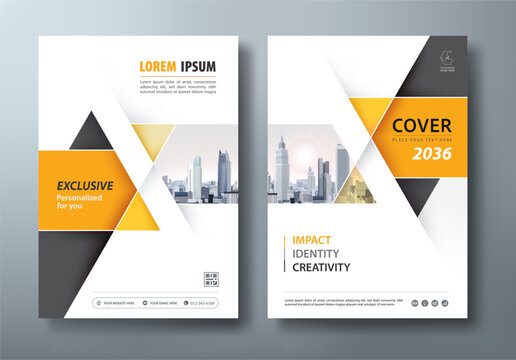 Orange annual report brochure flyer design, Leaflet presentation, book cover templates, layout in A4 size	
