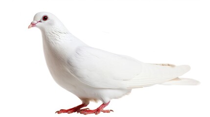 Fototapeta premium White Dove Isolated on White Background.