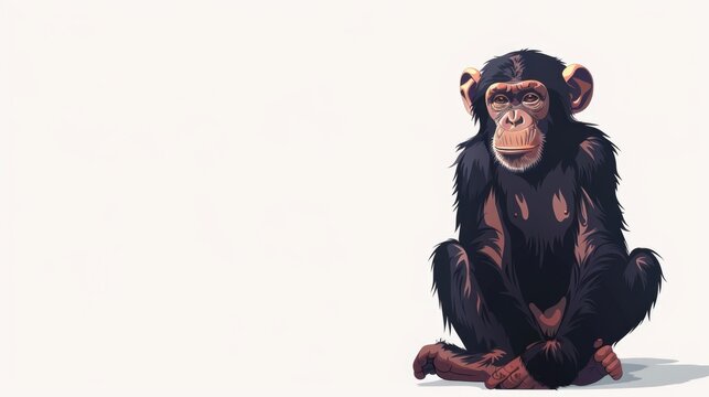 Illustration of Sitting Monkey