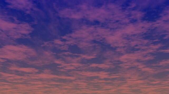 夕焼け空と流れる雲 背景素材 幻想的な夕暮れ マゼンタとブルー / Sunset sky and flowing clouds background ethereal twilight magenta and blue