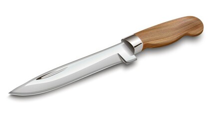 Fototapeta premium Sharp Knife Isolated on White Background.