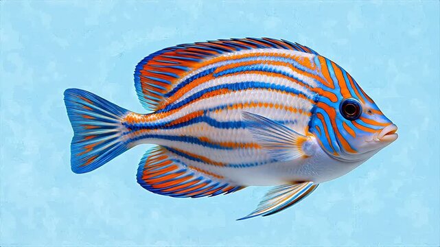Colorful striped fish
