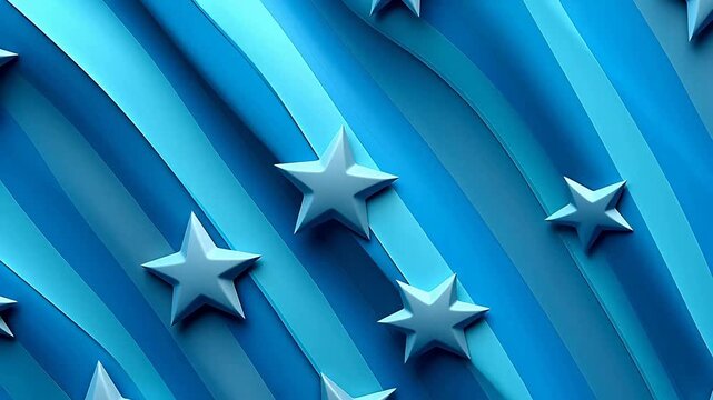 Digital blue and white star pattern abstract background