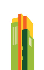 Fototapeta premium Design wall art building skyscraper abstract unique