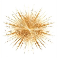 Obraz premium Dazzling Display of Golden Fireworks Explosion Stars and Light Celebration Background.