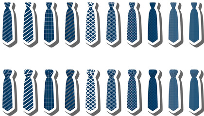 Set ties different types and neckties various size © Olegarx525