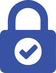 Obraz premium Secure Lock with Checkmark Icon – Verified Protection and Security Approval Concept