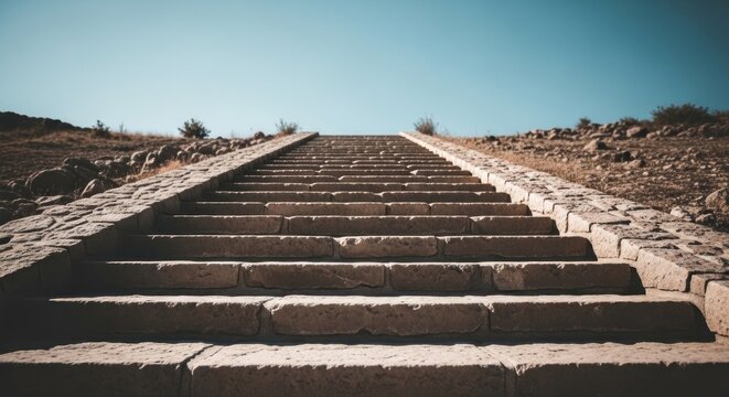 Stone Stairway to the Sky A Journey Upward in Nature.