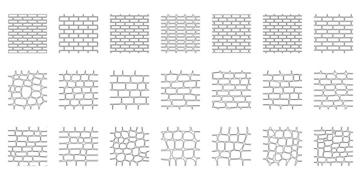 Landscape Architecture CAD Hatch Pattern Set Grass Water Stone Wall Texture Elements Collection