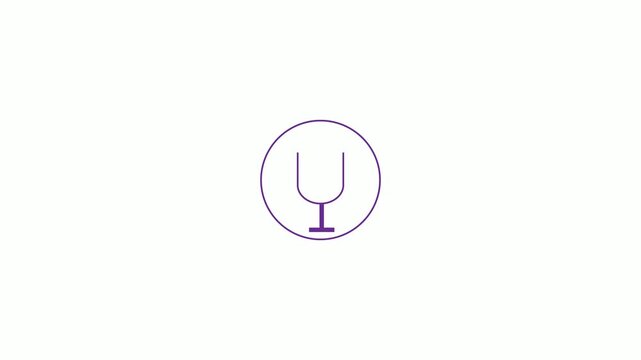 Animated microphone icon, microphone icon concept. Animation for voice recorder, and Podcast icon animation. Repeating graphic effect
