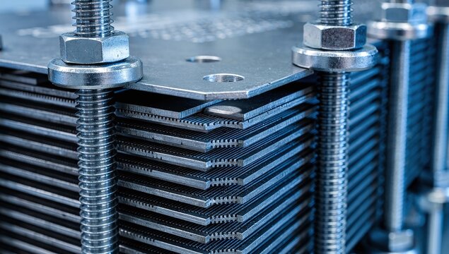 Industrial hydrogen fuel cell stack with bipolar plates for clean energy