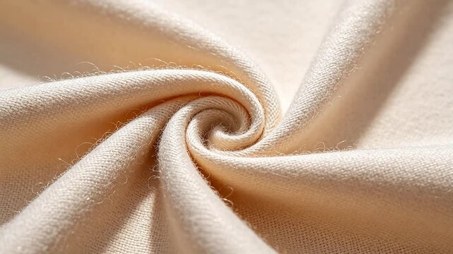 Close-up of white fabric with natural folds and texture