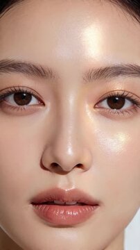 Before and after skincare concept showing acne prone skin and smooth glowing complexion, facial treatment comparison, beauty and dermatology care results