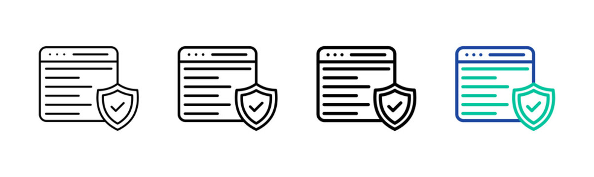 Web Security Icon Collection Different Style Outline
