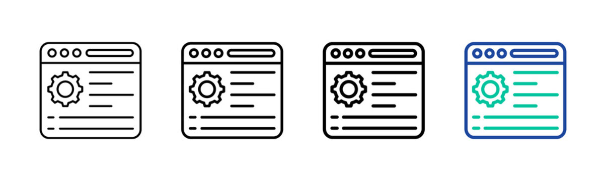 Web Services Icon Collection Different Style Outline