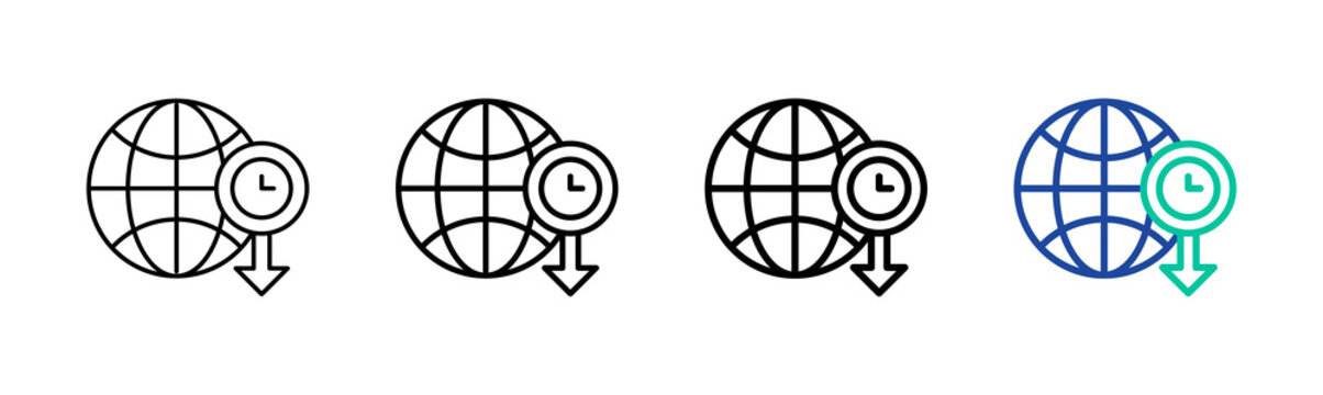 Network Downtime Icon Collection Different Style Outline