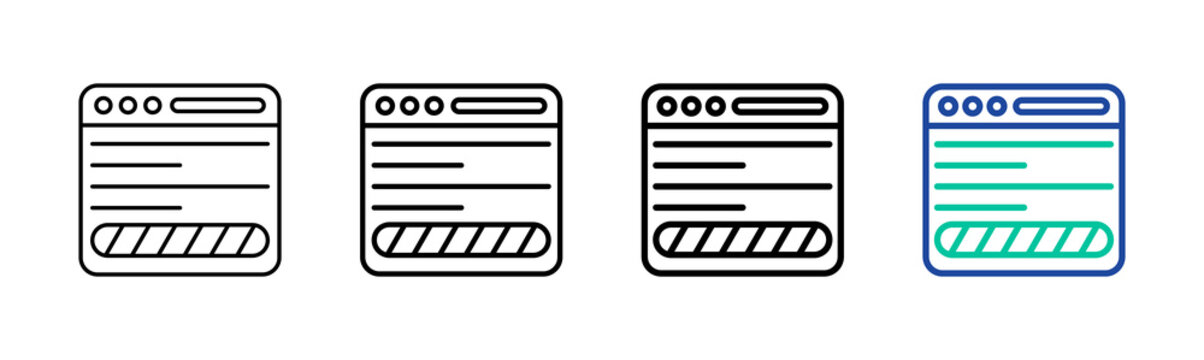 Website Loading Icon Collection Different Style Outline