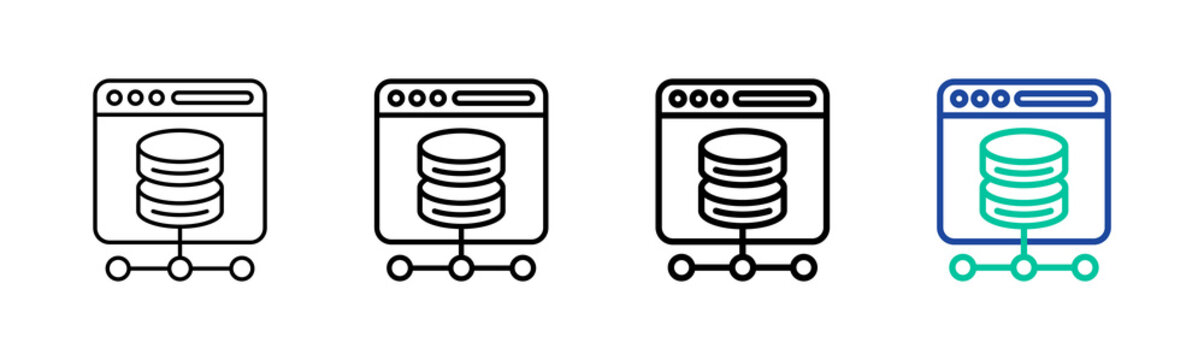 Browser Cache Icon Collection Different Style Outline