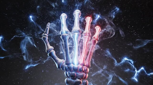 Dynamic Visualization of Electric Skeletons in Motion with Vibrant Lightning Effects