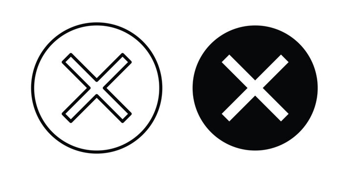 Cancel icon vector design Illustration pack for apps.