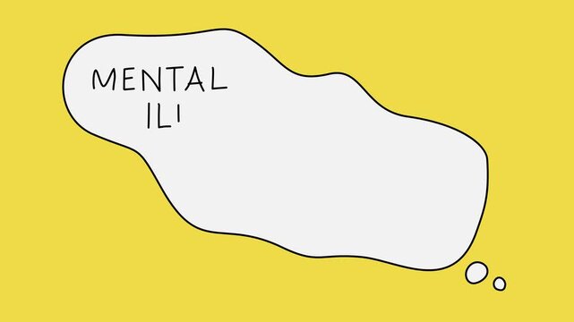 retro comic style mental illness themed animated video