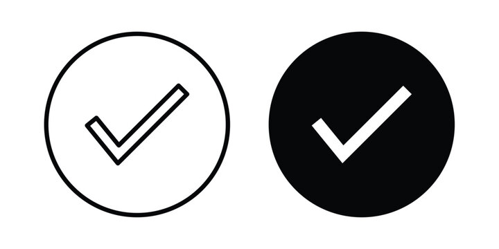 Checkmark icon vector design Illustration pack for apps.