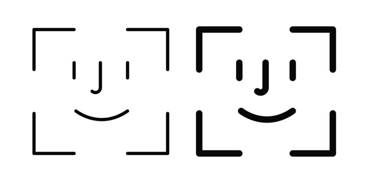 Face id icon vector design Illustration pack for apps.