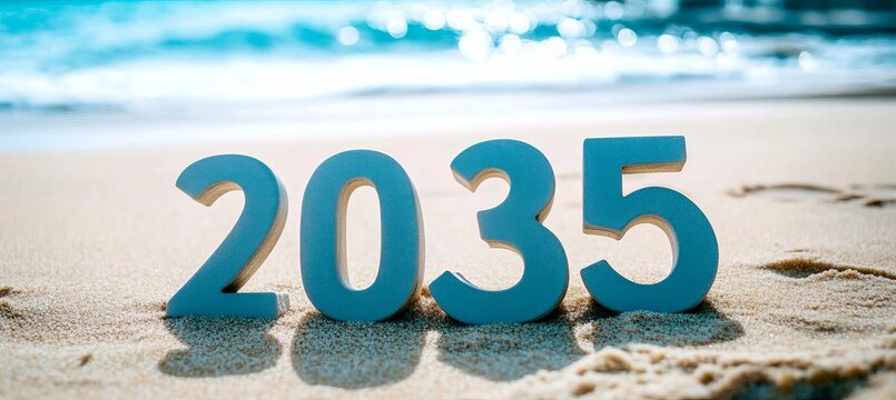 Dreamy Beach Vacation Vision for 2035 A Bright Future by the Sandy Shoreline with Relaxation Goals
